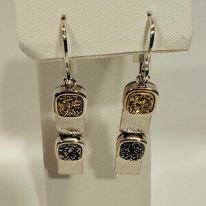 Frederic Duclos Druzy Quartz Earrings - NEW / SALE